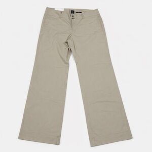 NWT Gap Cream Beige Khaki Casual Wide Leg Pants Womens 12 NEW